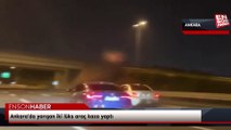 Ankara'da yarışan iki lüks araç kaza yaptı