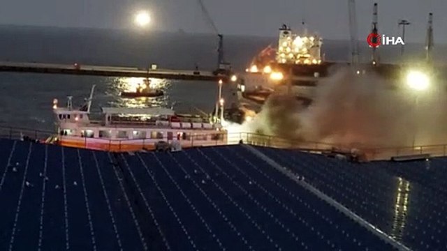 Denizde korku dolu anlar! Feribotta yangın çıktı