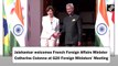 Jaishankar welcomes French Foreign Affairs Minister Catherine Colonna at G20 Foreign Ministers’ Meeting