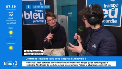 "Prendre des patients en plus à Abbeville, c'est très compliqué", assure le docteur Agnès Ducastelle