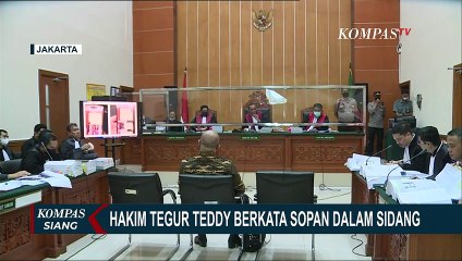Hakim Berulang Kali Tegur Teddy Minahasa Jaga Perkataan Saat Sidang