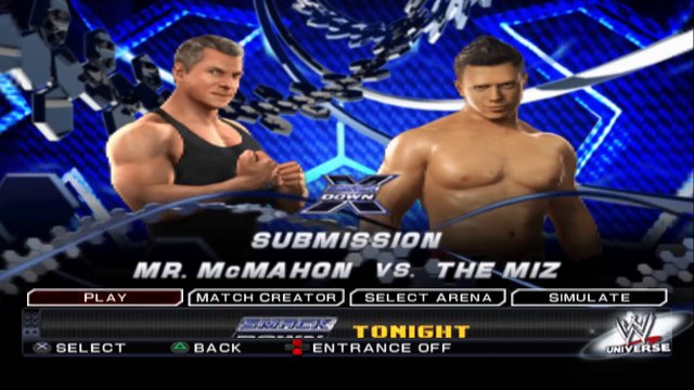WWE SmackDown vs Raw 2011 Mr. McMahon vs The Miz