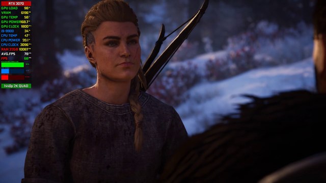 【Assassin's Creed Valhalla】PC | RTX 3070 8GB, i9-9900 | Benchmark @ 1440p 2K (60ᶠᵖˢ) ᴴᴰ ✔