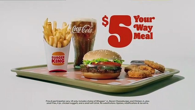 Burger King Commercial 2023 - (USA) • $5 Your Way Meal