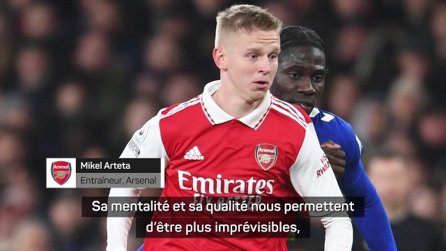 Arteta : Zinchenko apporte quelque chose de différent