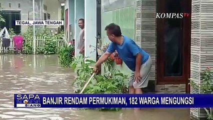 Banjir Rendam Permukiman, 180 Lebih Warga Tegal Mengungsi