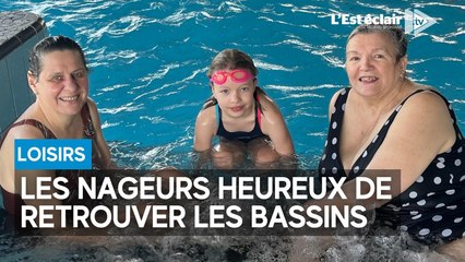 Les nageurs heureux de retrouver les bassins de la piscine de Romilly-sur-Seine