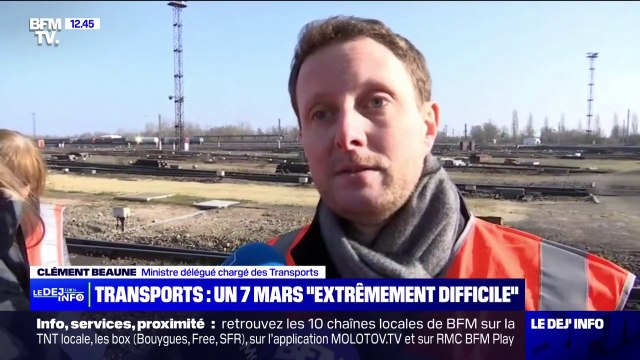Clément Beaune sur la grève du 7 mars: Dans les transports publics, on sait que ça va être une journée extrêmement difficile