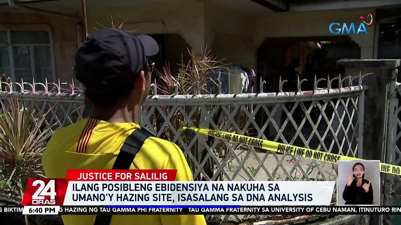 Ilang posibleng ebidensiya na nakuha sa umano'y hazing site, isasalang sa DNA analysis | 24 Oras