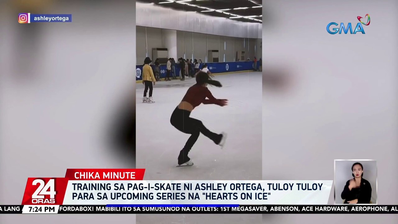 Training sa pag-i-skate ni Ashley Ortega, tuloy-tuloy para sa upcoming series na "Hearts on Ice" | 24 Oras