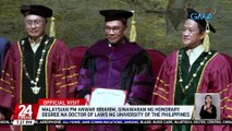 Malaysian PM Anwar Ibrahim, ginawaran ng honorary degree na Doctor of Laws ng University of the Philippines | 24 Oras