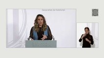 La portavoz del Govern, Patrícia Plaja, pide perdón en nombre del Govern