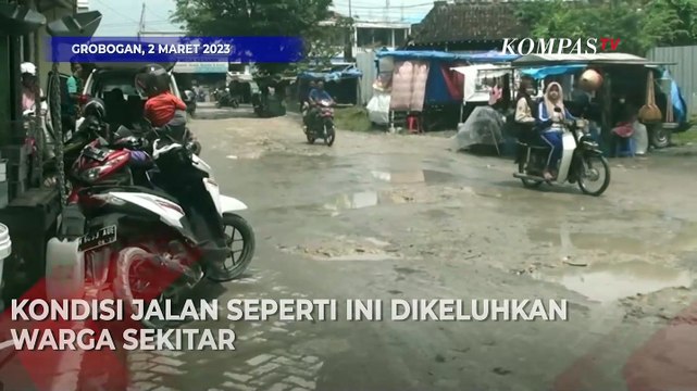 Jalan ke Pasar Induk Gubug Rusak Bikin Omzet Pedagang Turun Drastis