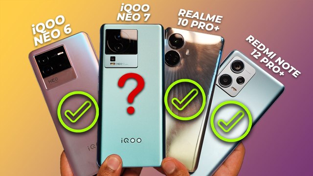 iQOO NEO 7 vs NEO 6 vs Redmi Note 12 Pro Plus vs Realme 10 Pro Battery Drain & Performance Test