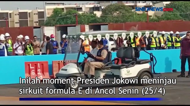 Momen Jokowi Disopiri Anies Melihat Sirkuit Formula E