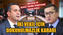 CHP'li Başarır ve İyi Partili Türkkan için dokunulmazlık kararı
