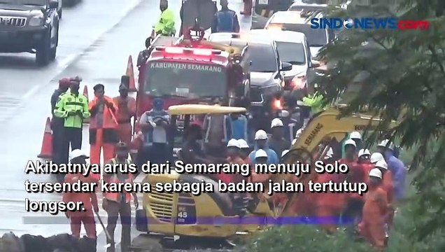 Hujan Deras, Tebing di Jalan Tol Semarang-Solo Longsor