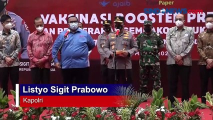 Tinjau Vaksinasi Booster, Kapolri: Buruh Harus dalam Kondisi Sehat Hadapi Omicron