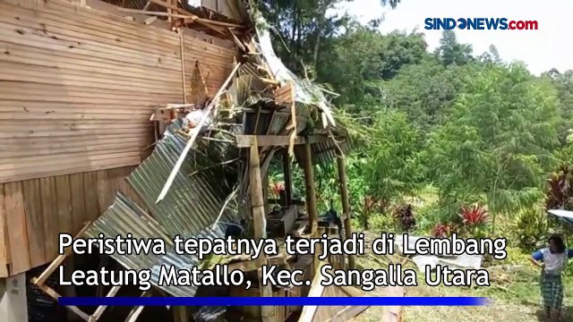 Pohon Tumbang Menimpa Rumah Warga di Tana Toraja