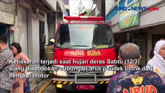 Bengkel Motor dan Warung Kopi di Cengkareng, Jakarta Barat Ludes Terbakar