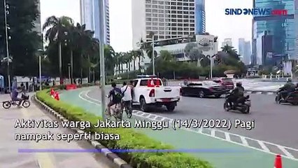 Jakarta PPKM Level 2, Olahraga Pagi Berjalan Normal di Thamrin