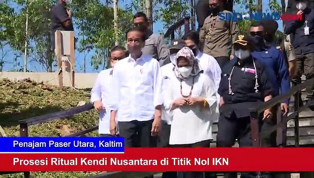 Prosesi Ritual Kendi Nusantara di Titik Nol IKN