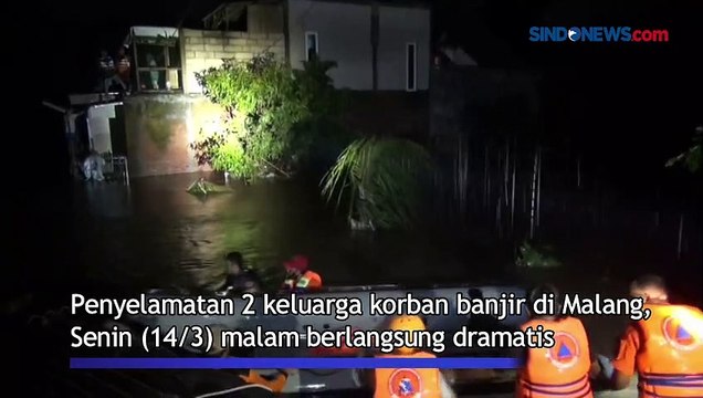 Dramatis, Detik-Detik Evakuasi 2 Keluarga Korban Banjir di Malang