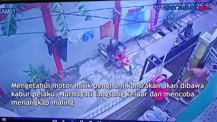 Berani, Emak-Emak Berdaster Kejar Pelaku Curanmor di Koja