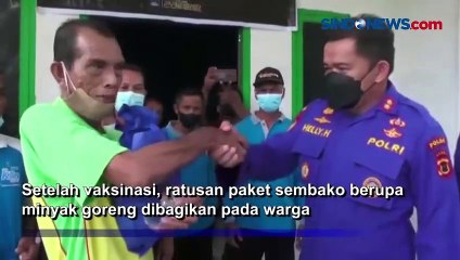 Berhadiah Minyak Goreng, Warga Muaro Jambi Antusias Ikuti Vaksinasi Booster