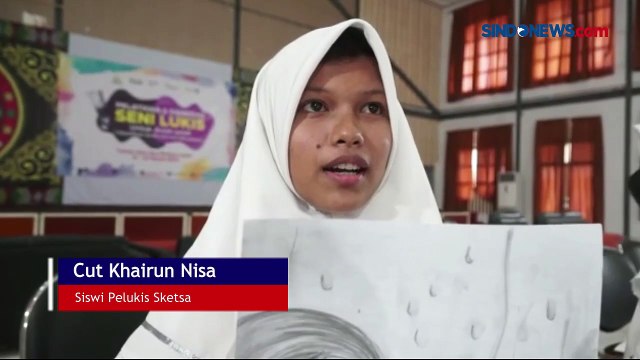 Bertahan Diterpa Pandemi, Siswi di Aceh Melukis untuk Biaya Pendidikan