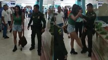 En video: mujer tuvo ataque de pánico y cogió a patadas instalaciones del aeropuerto de San Andrés