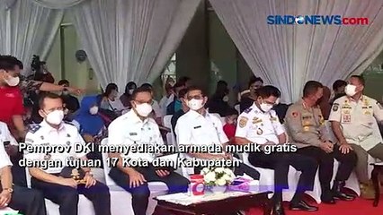 Anies Melepas Keberangkatan Pemudik Gratis di Terminal Pulo Gebang