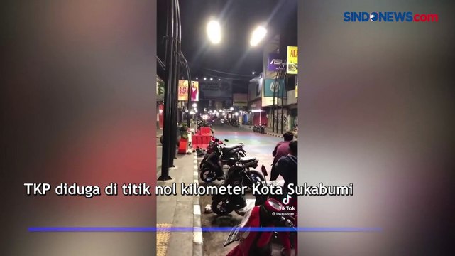 Viral, Sepasang Muda Mudi Balap Motor di Titik Nol Kilometer Kota Sukabumi