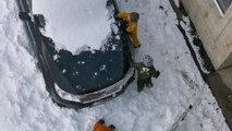 *Snow Prank* Clever mom playfully throws snow at children to start a snow fight