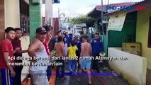 Ditinggal Beli Beras, 2 Rumah Ludes Terbakar di Medan