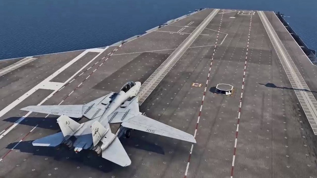 X-Plane 12: Wir starten im Flugsimulator der F-14 von einem Flugzeugträger