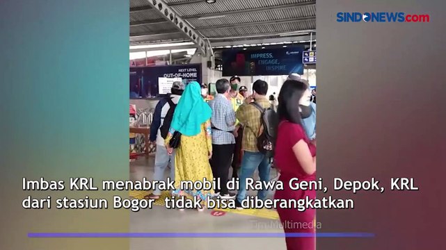 Imbas KRL Tabrak Mobil di Depok, Pemberangkatan di Stasiun Bogor Tertunda