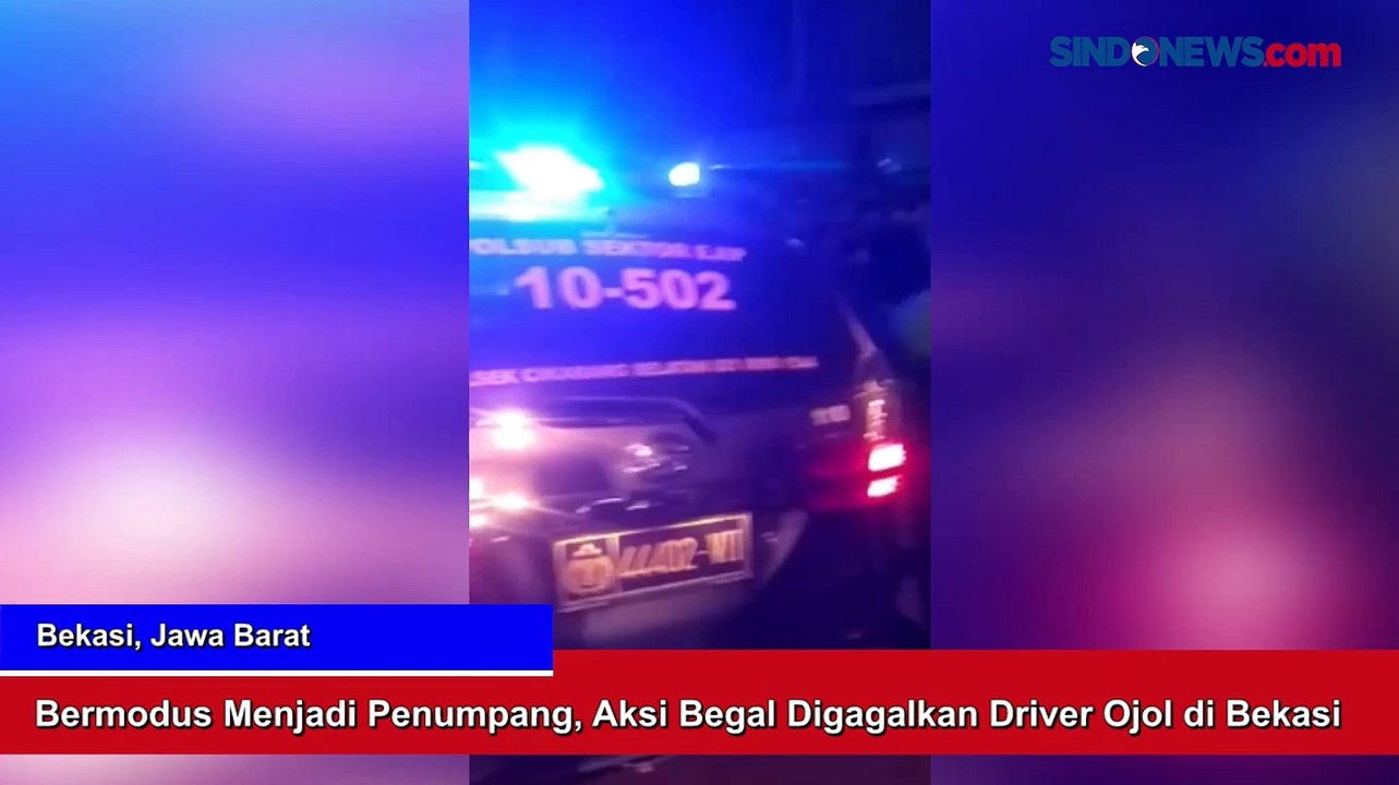 Bermodus Menjadi Penumpang, Aksi Begal Digagalkan Driver Ojol di Bekasi