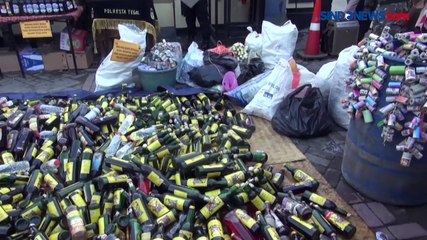 Pemusnahan Miras dan Petasan di Polres Tegal Kota