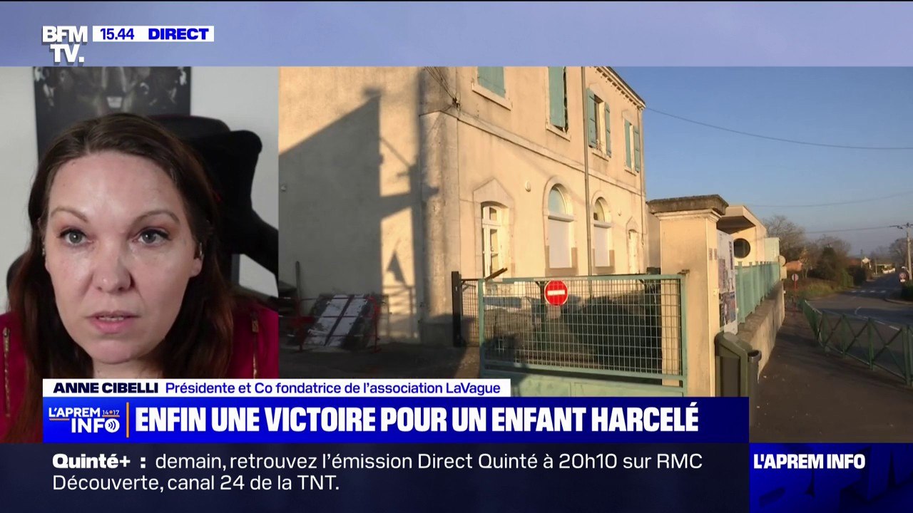Harcèlement scolaire: Anne Cibelli, cofondatrice de l'association La Vague, souhaite que les élèves soient suivis par un psychologue scolaire "assez rapidement"