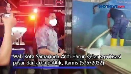 Antisipasi Hepatitis Misterius, Wali Kota Samarinda Sterilisasi Pasar dan Area Publik