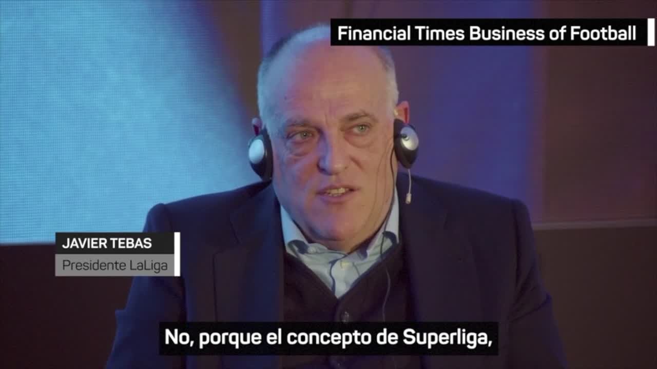 Tebas, sobre la Superliga: “Es como si un país estuviera dirigido por un banco”