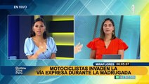 Miraflores: Motociclistas invaden vía Expresa a cualquier hora del día