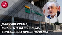 Jean Paul Prates, presidente da Petrobras, concede coletiva de imprensa