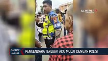 Pengendara Terlibat Adu Mulut Dengan Polisi Satuan Lalulintas  Polres Gowa