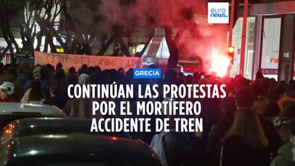 Continúan las protestas y funerales tras el accidente ferroviario en Grecia