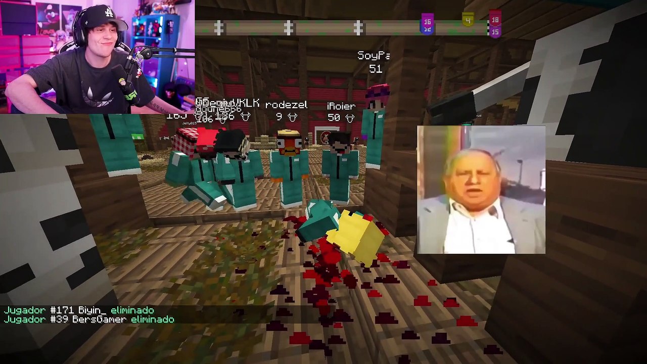Rubius elimina a Axozer y Biyin de Squid Craft...