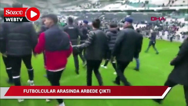 Bursaspor - Amedspor maçı öncesi futbolcular arasında arbede çıktı