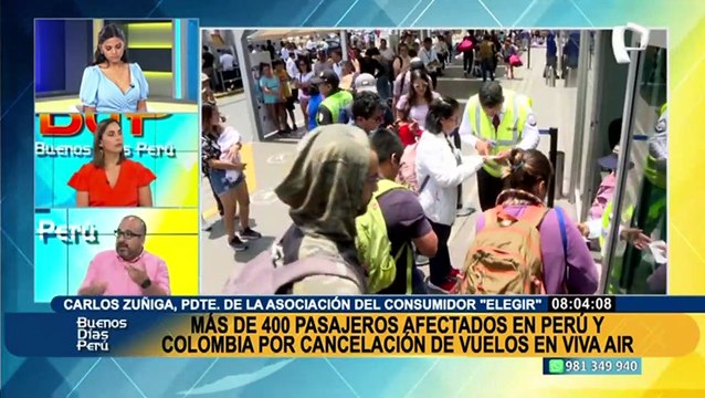 Zuñiga: Viva Air deberá devolver el 25 % del precio del pasaje y otros gastos a pasajeros varados