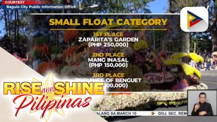 Mga nanalo sa Grand Float Parade Competition, inanunsiyo na